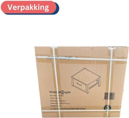 Wasophoogte® Wasmachine verhoger met lade - Wasmachine opbouwmeubel - Wasmachine sokkel - 31cm hoog - Wit - Universeel — thumbnail 5
