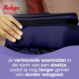 Robijn - Wasmiddeldoekjes - Black Velvet - 64 wasstrips - Voordeelverpakking — thumbnail 4