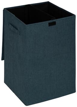 5Five Eureka sorteer wasmand - 74 liter - smaragd groen - 37 x 37 x 60 cm - MDF/Polyester stof - met afsluitklep — thumbnail 3