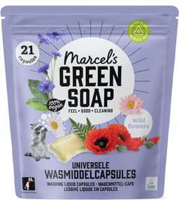 Marcel's Green Soap Wascapsules - Wasmiddel Pods - Wilde Bloemen - 5 x 21 stuks - 105 wasbeurten — thumbnail 4