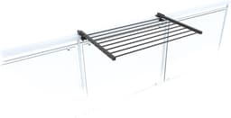 Foxydry Duo 82 cm balkon wasrek - antraciet - rechthoekige reling — thumbnail 3