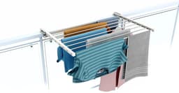 Foxydry Duo 82 cm hangend wasrek - wit - rechthoekige reling — thumbnail 4
