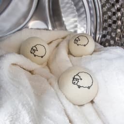 Hanamura Drogerballen - 6 Wasdrogerballen - 100% Schapenwol - Droogballen met Opbergzak — thumbnail 5