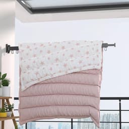 Wanddroogrek Inklapbaar 6 Haken - Droogrek Muur Wandmontage Ophangbaar - Clothes Rack Uitschuifbaar + Montage Kit - Wit — thumbnail 4