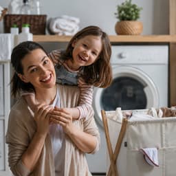 MiKas Wasmand - Wassorteerder met 2 vakken - Was mand met deksel - Uitneembare zakken - Beige — thumbnail 4
