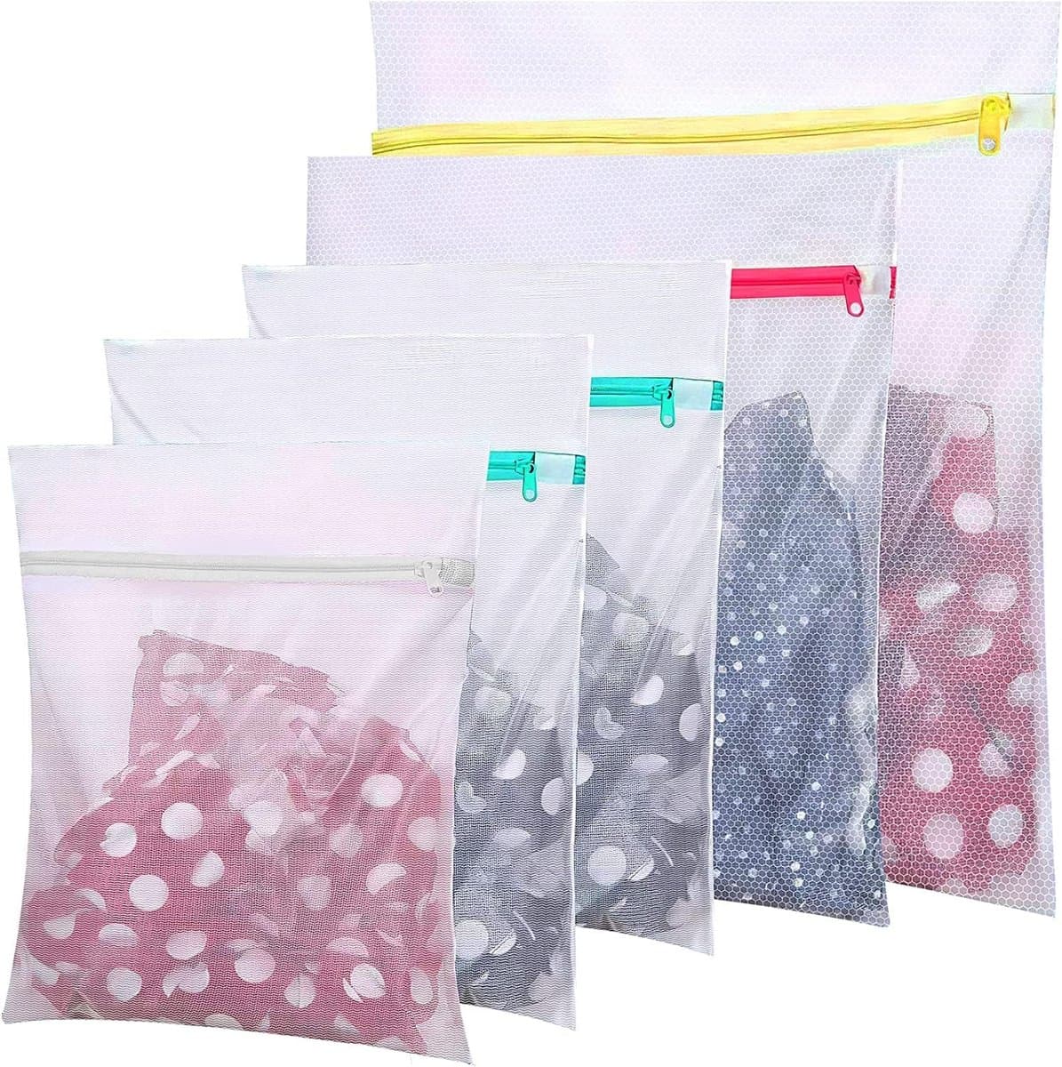 5x Fijne Wasmandjes met Rits voor Delicates en Kleine Was — afbeelding 1