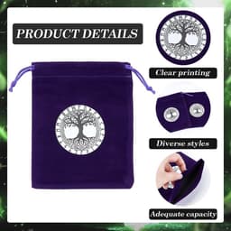 Dailygoods - Set van 2 Fluwelen Tarotzakjes met Trekkoord voor Kristallen — thumbnail 4