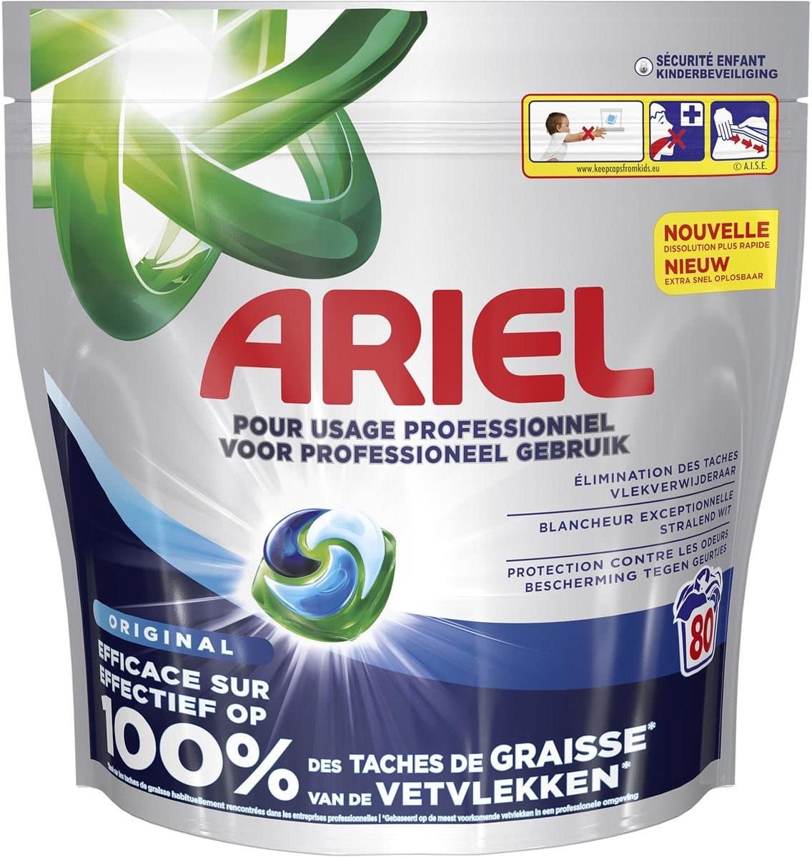 Ariel Professional All-in-1 Pods Regular – 80 Wascapsules - Voordeelverpakking — afbeelding 1