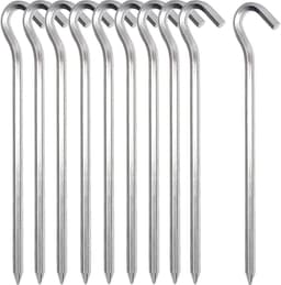 Stevige metalen tentpinnen van 7'' - 10 stuks, roestvrij en duurzaam voor kamperen, zeilen en outdoor activiteiten — thumbnail 1