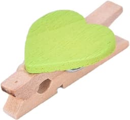 Houten Hart Clips - Mini Wasknijpers - Foto's Ophangen - Duurzaam Hout - 35 cm - Rose — thumbnail 5
