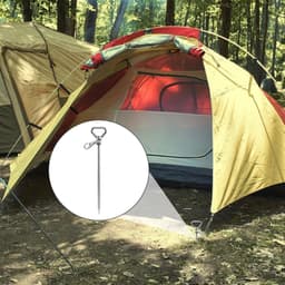 Grondanker Set - Schroefharingen Ankers - Tent Verankeren - Massief Roestvrij Staal - 33 cm Lengte - Zilver — thumbnail 3