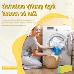 Set van 2 waszakken voor schoenen, herbruikbare waszakken voor de wasmachine, ideaal voor alle soorten schoenen — thumbnail 5