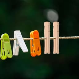Houten Wasknijpers - Houten Knijpers Knutselclips - Was Ophangen Knutselen - Sterke Klemkracht - 200 Stuks - Khaki — thumbnail 4