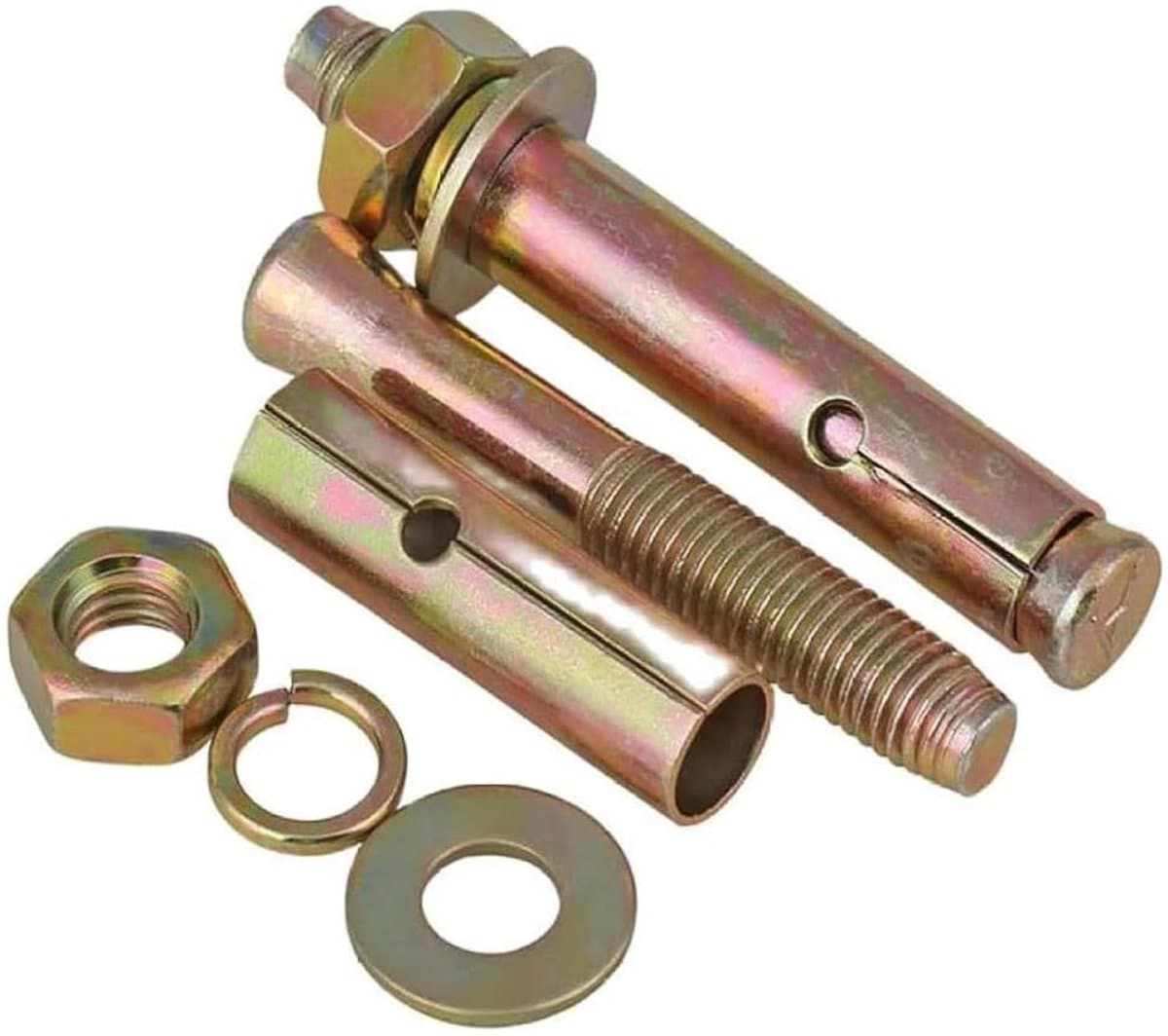 Expansiebout M16 - Vloeranker Schroef - Stevig Bevestigen - Gehard Koolstofstaal - 120mm Lengte - Zilverkleurig — afbeelding 1