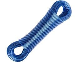Waslijn Staaldraad - Waslijn Buiten Binnen - Kleding Drogen - Versterkt Staaldraad - 20 Meter - Blauw