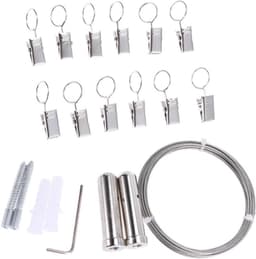 Waslijn Staalkabel - Kledinglijn Koord - Kleding Drogen - Met 12 Clips - 3 Meter - Zilver — thumbnail 1