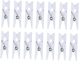 Houten Wasknijpers - Mini Klemmen Clips - Decoratie Ophangen - Natuurlijk Hout Vakmanschap - 2.5 cm Lengte - Natuurlijk — thumbnail 1