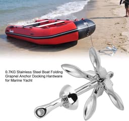 Boot Vouwanker - Klapanker Jacht - Marine Docking - 316 Roestvrij Staal - 07 Kg - Zilver — thumbnail 5