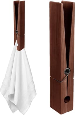 Gigantische Houten Wasknijpers - Grote Kledingclips - Handdoeken Ophangen - Wandvriendelijk Ontwerp - 30 cm - Bruin — thumbnail 5