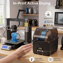 Filament Droogkast - 3D Print Droger - 3D Printen Verbeteren - Dubbele Verwarmingselementen - Voor 2 Spoelen - Wit — thumbnail 5