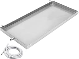 Wasmachine Afvoerbak - Lekbak Condens - Vocht Opvangen - 304 RVS Materiaal - 100x70cm - Zilver — thumbnail 1