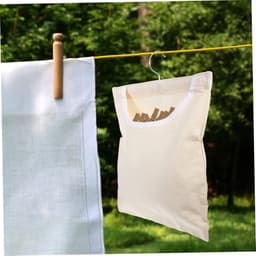 Wasknijper Opbergtas - Hangende Organizer - Kleding Ophangen - 360 Graden Haak - 35x27x1CM - Beige — thumbnail 2