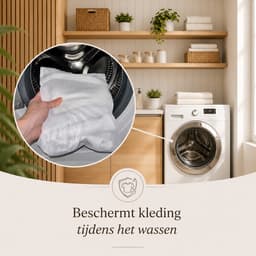 Waszakken Set van 4 – Zwart & Wit – 25x30 cm – Stevige Rits – Beschermt Kleding – Hoogwaardig Polyester - Wasmachine - Donker Wasgoed - georganiseerde bagage - huishoudaccessoires — thumbnail 2