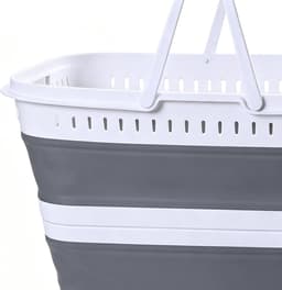 Kledingmand Opbergbak - Opvouwbare Wasbak - Huishoudelijk Gebruik - Met Aftapplug - 26 Liter - Wit — thumbnail 5