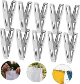 100 roestvrijstalen wasknijpers – Metalen wasknijpers, wasknijpers, metalen klemmen — thumbnail 2