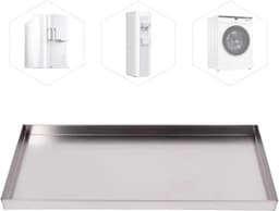 RVS Lekbak - Wasmachine Onderbak - Vloer Beschermen - Verhoogde Rand - 70x30x5cm - Zilverkleurig — thumbnail 1