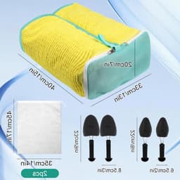 Schoenwaszak voor de wasmachine met 2 verstelbare schoenstrekkers en 2 stofdichte zakken voor sneakers, 39 x 33 x 17 cm, ideaal voor het reinigen van sportschoenen en leren schoenen. — thumbnail 5
