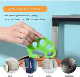 TOVBMUP Huisdierhaarverwijderaar - Haarvanger - Wasmachine pluisverwijderaar - Herbruikbaar - Huisdierhaar wasvanger - Haarvanger wasmachine - Verwijdert huisdierhaar, pluisjes en stof - Vier stuks — thumbnail 3