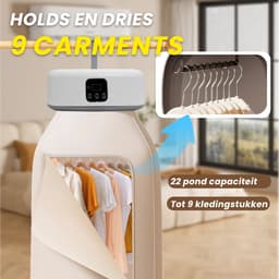 Draagbare wasdroger – Mini & compact – Voor appartement, camper en reis – Stil, snel drogend – Met instelbare timer – Eenvoudige installatie — thumbnail 2