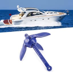 Opvouwbaar Bootanker - Aluminium Anker - Watersport Stabiliteit - 4-Tandige Grip - 18 x 16 cm - Grijs — thumbnail 3
