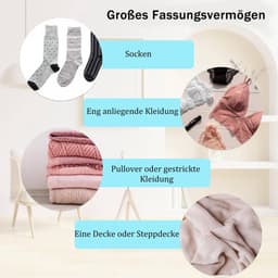JHUBERS- Waszak Grote Capaciteit - Waszakken 30 cm x 40 cm / 60 cm x 80 cm - Opvouwbare Wasmand - Vuile Was Verzamelen - Reisaccessoire - Organiseren — thumbnail 5