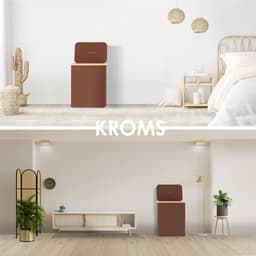 KROMS Wasmand 3 vakken - Bruin - 160L - Extra groot model - Inclusief NL & ENG Labels – Wassorteerder bamboe - Laundry basket - Wasmand met deksel - Opvouwbaar — thumbnail 5