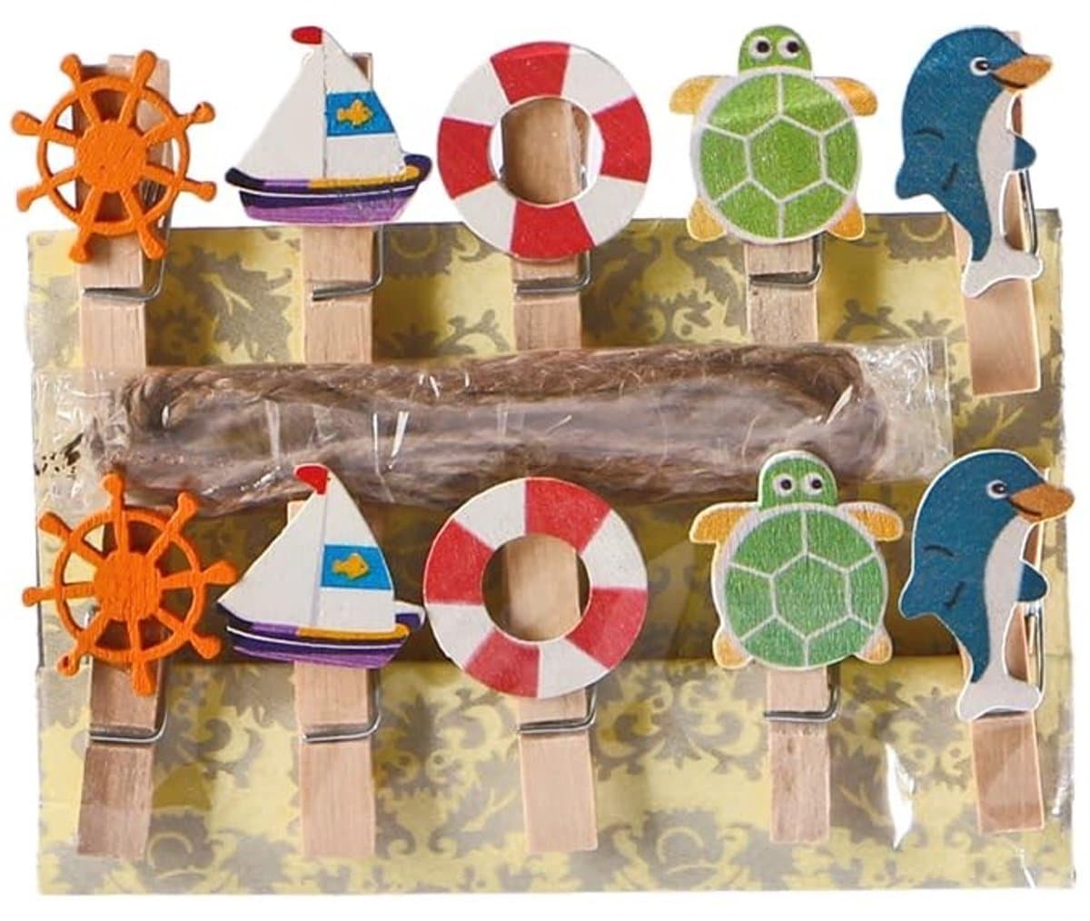 Dailygoods- Houten Knijpers 10 Stuks - Mini Wasknijpers - Fotoklemmen - Paperclips - Berichtklemmen - Decoratieklemmen — afbeelding 1