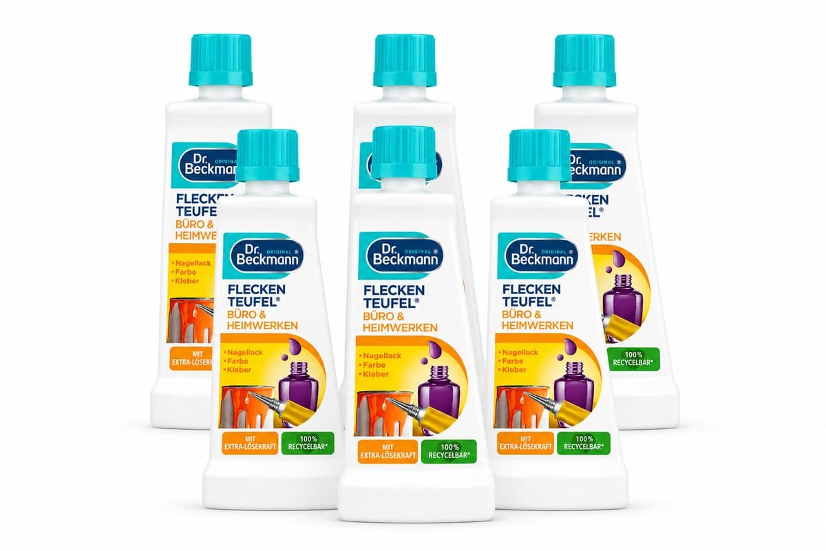 Dr. Beckmann Vlekkenduivel voor Lijm, Verf & Nagellak – Vlekverwijderaar – 6 x 50 ml — afbeelding 1