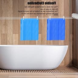 Verstelbare Waslijn voor Binnen en Buiten - Telescopische Drooglijn met Vier Touwen voor Efficiënt Kleding Drogen — thumbnail 5