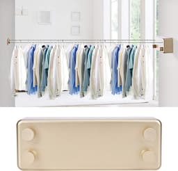 Intrekbare Waslijn - Kledinglijn Dubbel Touw - Kleding Drogen Binnen - Dubbel Touw Ontwerp - 4 meter - Goud — thumbnail 1