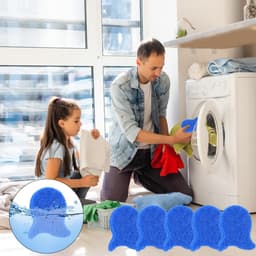 Set van 5 - Professionele Haarverwijderaar voor Wasmachine - Wasmachine Ontharingsballen - Anti-Klit Wasballen - Herbruikbare Pluizenvanger - Beschermt Kleding & Bespaart Droogtijd — thumbnail 4