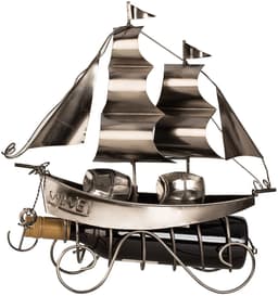 Schip, Wijnfleshouder, Metalen Fleshouder, Decoratieve Schip Fleshouder — thumbnail 3