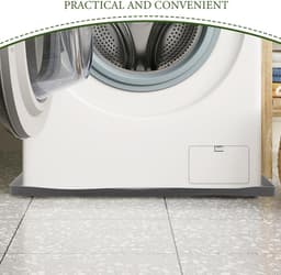 Wasmachine Beschermmat - Droger Mat Lekbak - Apparaat Beschermen - Antislip Opstaande Rand - 60x60 cm - Grijs — thumbnail 5
