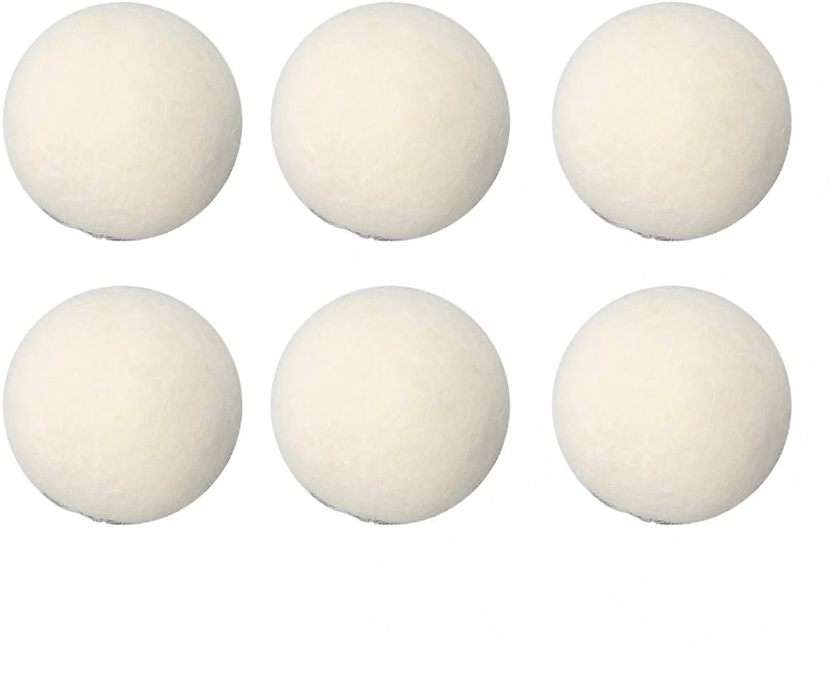 Cuhostki 6 Stuks Vilt Droogballen - Wit - 3Cm - Duurzaam Wasdroger Ballen — afbeelding 1