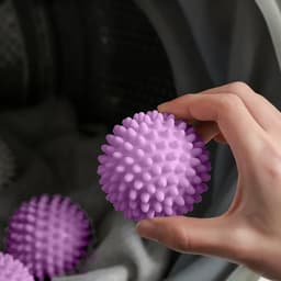 Herbruikbare wasdrogerballen 6PCS Paars - Milieuvriendelijk alternatief voor wasverzachter. Verzacht en pluizig de was. Verwijdert kreukels — thumbnail 1