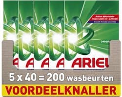 Ariel Snel Oplosbaar Waspoeder Original - 5 x 40 Wasbeurten