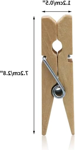 Set van 100 Houten Kledingknijpers en Foto Clips met 30 m Jute Touw voor Kleding, Foto's en Creatieve Projecten — thumbnail 5