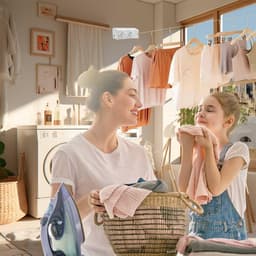 Verstelbare Waslijn van 30 cm, Muurbevestiging met Dubbele Touw, Ideaal voor Binnen en Buiten Gebruik, Ruimtebesparend en Handig voor Droog Kleding — thumbnail 2