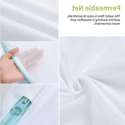 2 Stuks Wasnetten met Handvatten, 10 x 12 Inch Waszakken voor Wasmachine, Ideaal voor Ondergoed, Lingerie en Babykleding — thumbnail 4