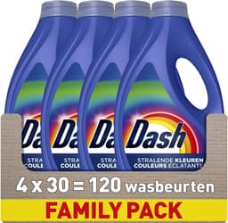 Dash Waskracht Vloeibaar Wasmiddel - Briljante Kleuren - 4 x 30 Wasbeurten — thumbnail 1